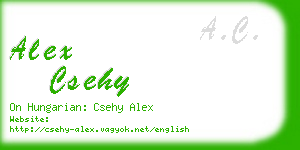 alex csehy business card